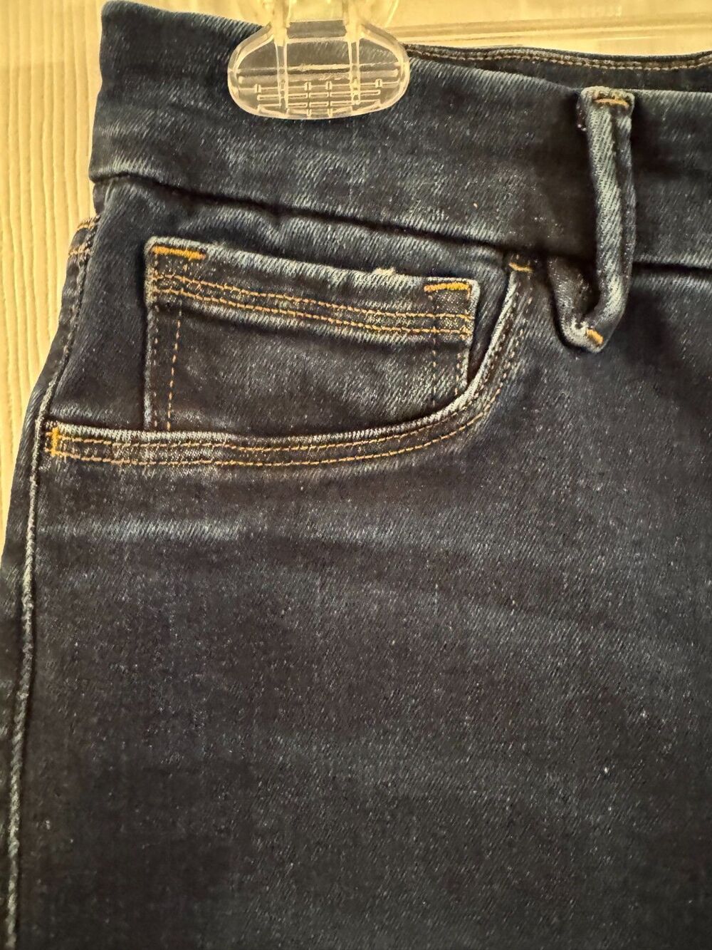 Good American Good Legs Straight High Rise Jeans Size 3 Dark Wash 27" Inseam - Picture 8 of 12